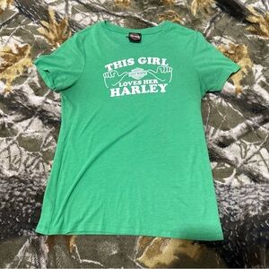 Y2K Harley Davidson Women’s Shirt “This Girl Loves Her Harley” Shirt